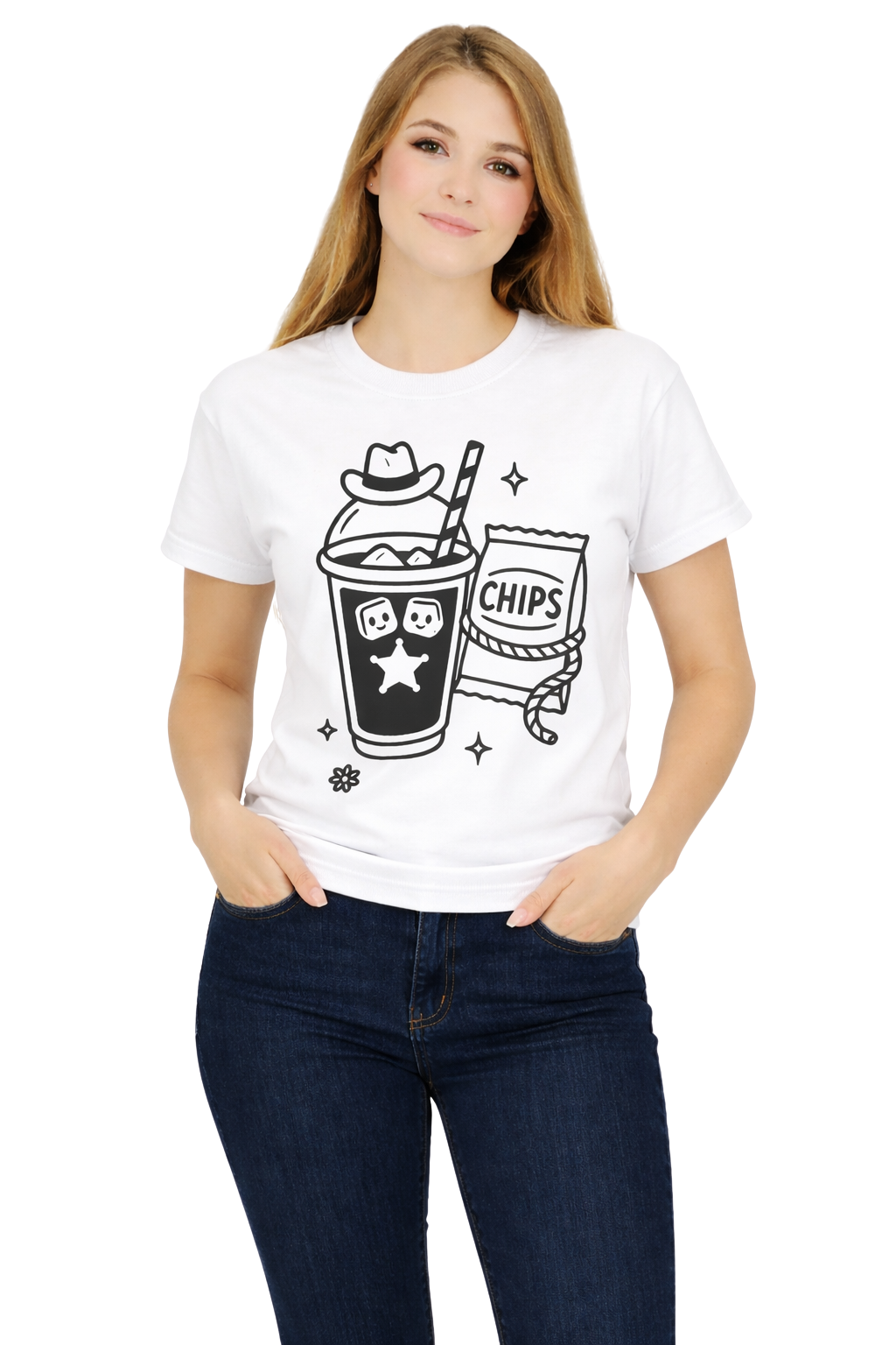 Soda and Chips Illustration Tee