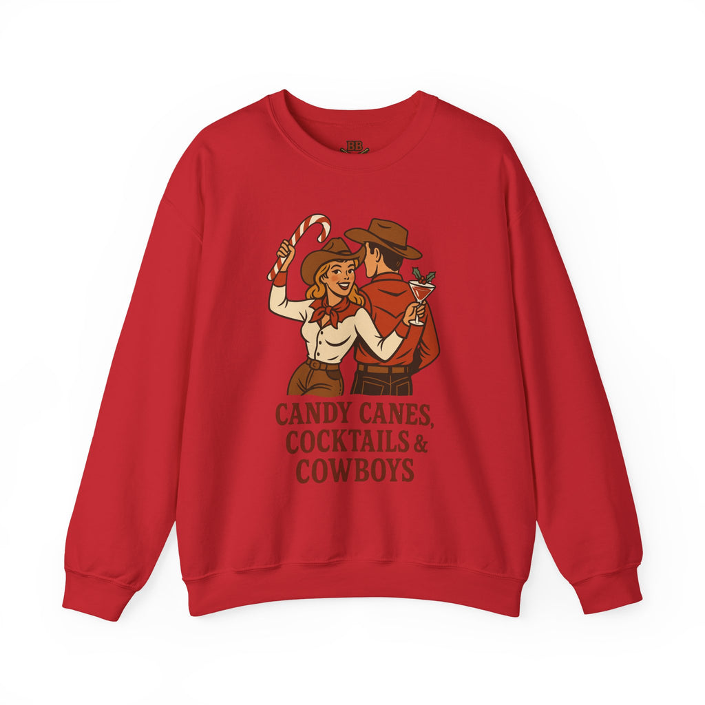 Candy Canes Cocktails & Cowboys Sweatshirt