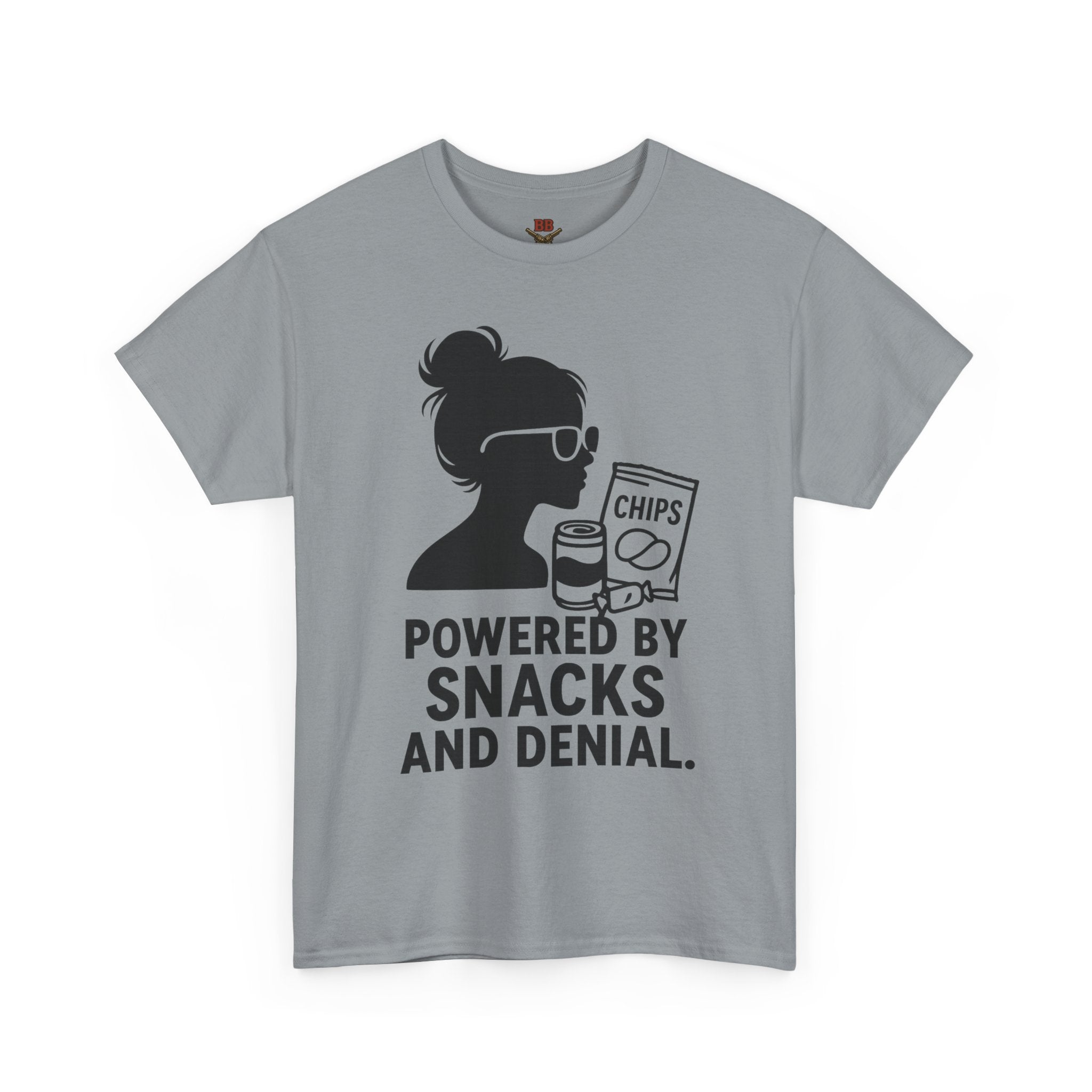 Powered By Snacks And Denial T-Shirt