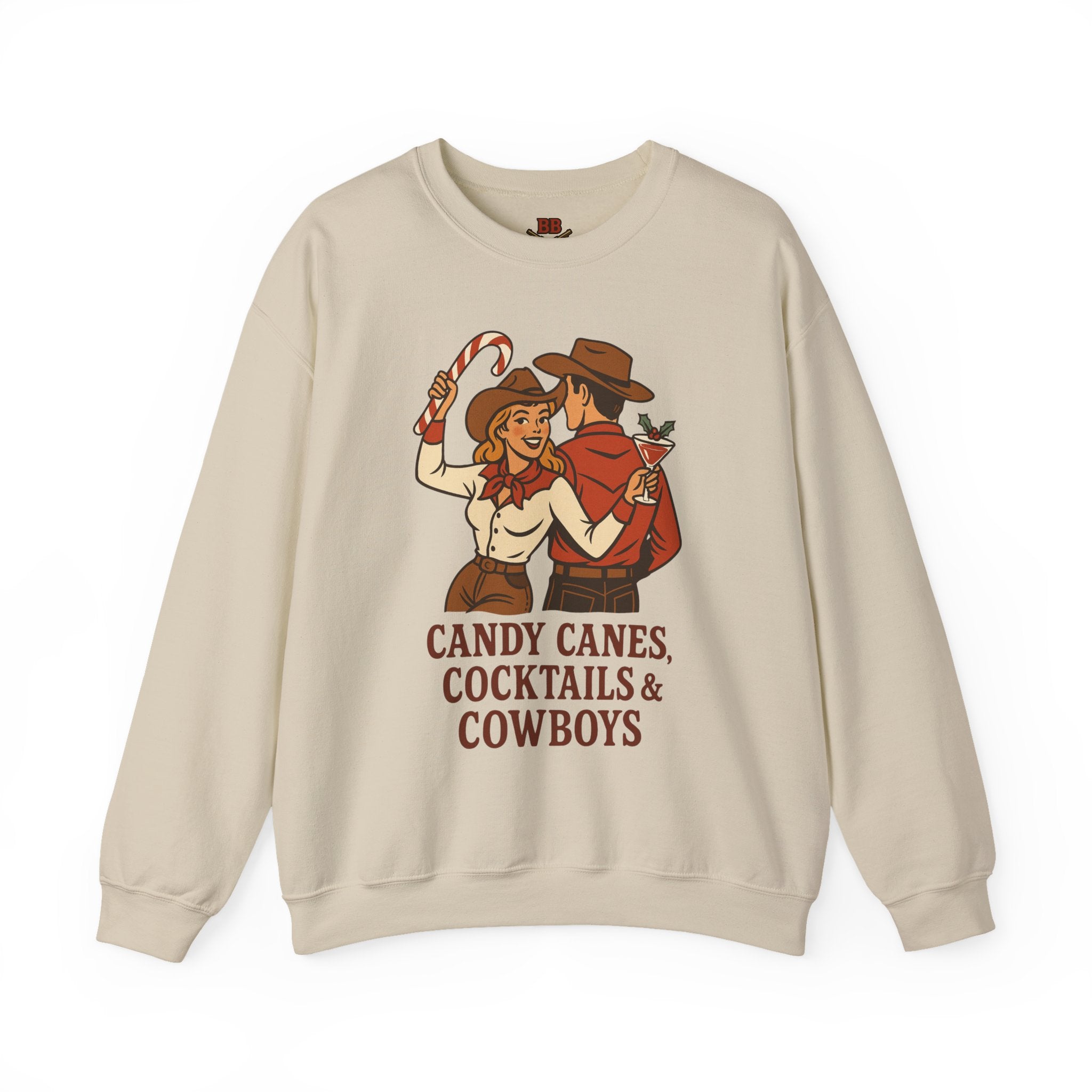 Candy Canes Cocktails & Cowboys Sweatshirt