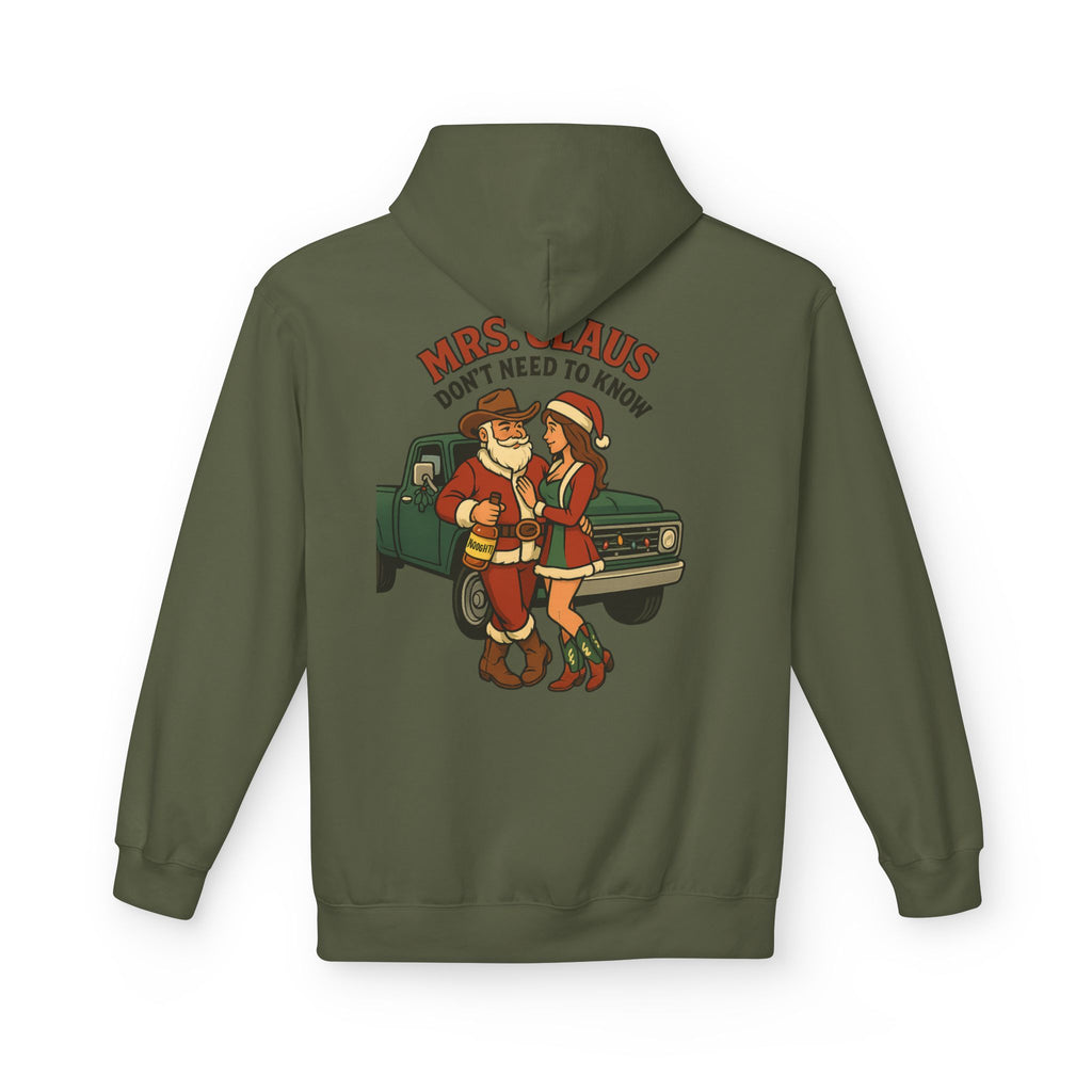 Mrs Claus Don't Need to Know Hoodie