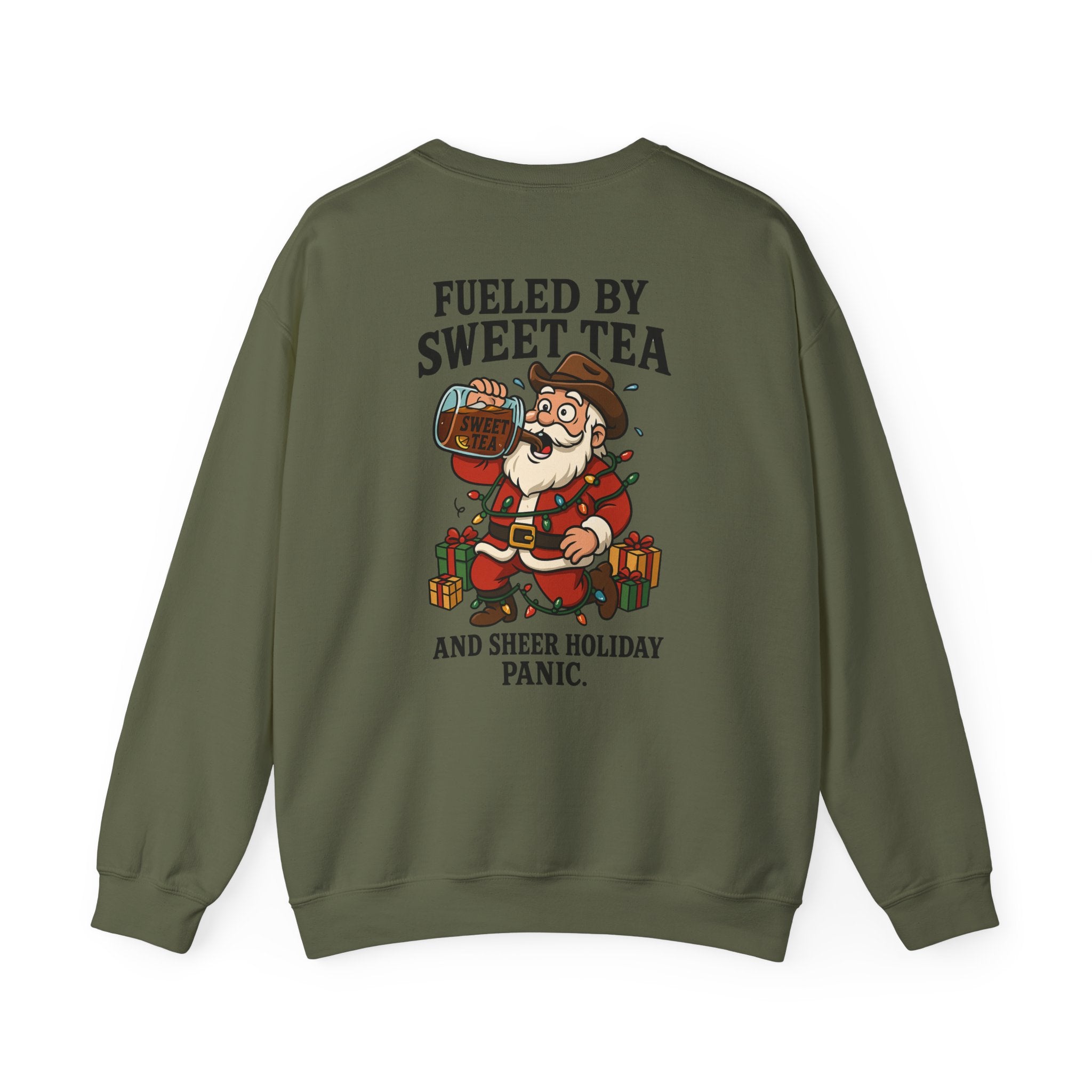 Fueled by Sweet Tea Santa sweatshirt
