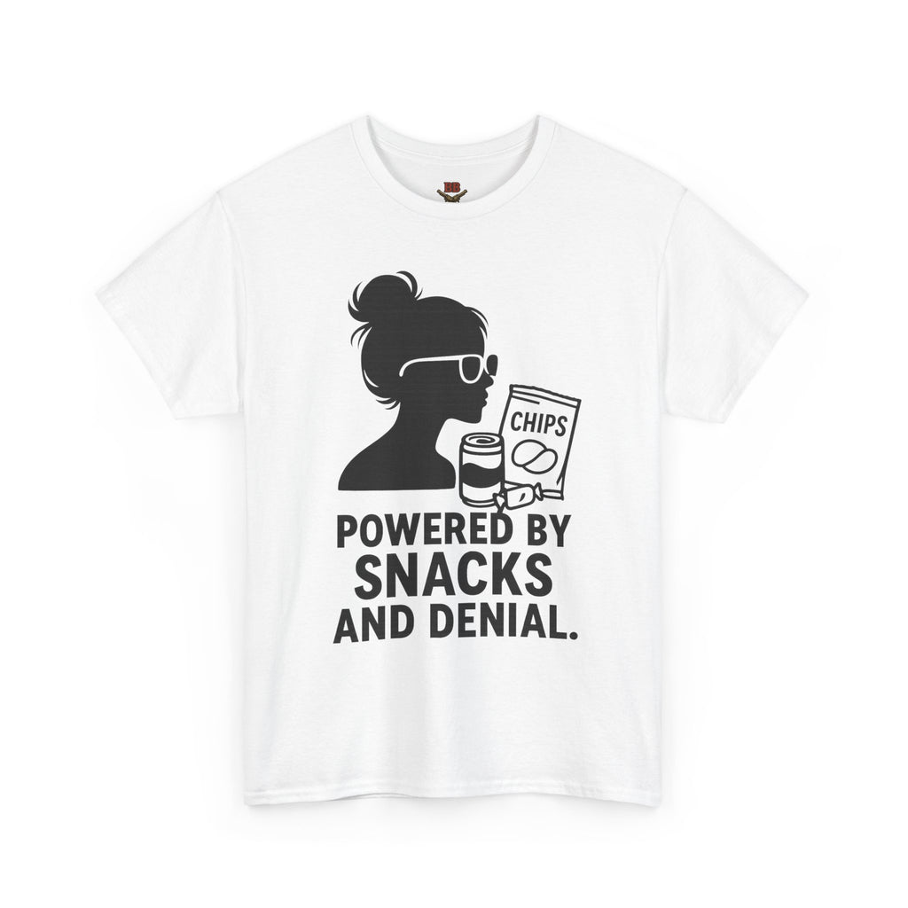 Powered By Snacks And Denial T-Shirt