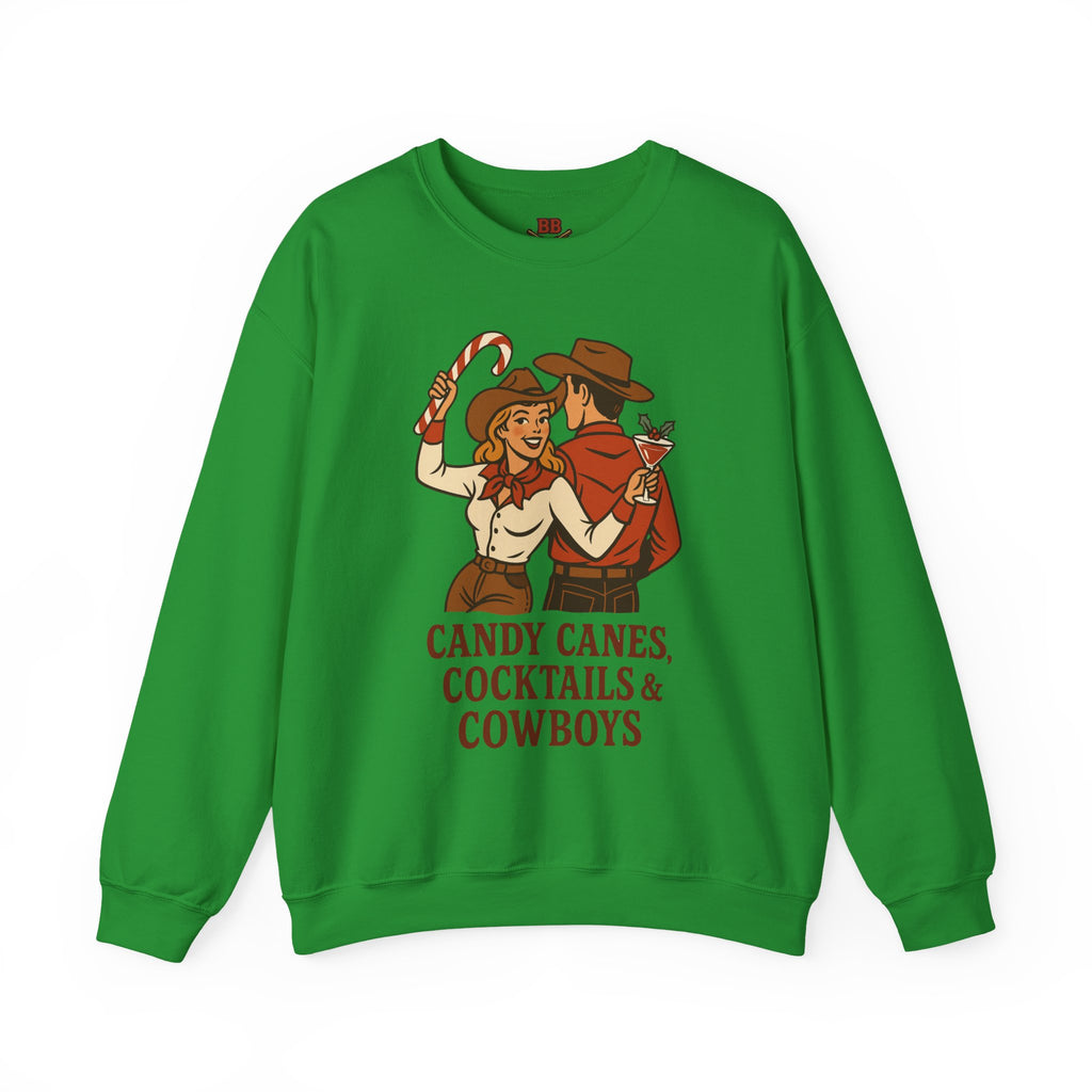 Candy Canes Cocktails & Cowboys Sweatshirt