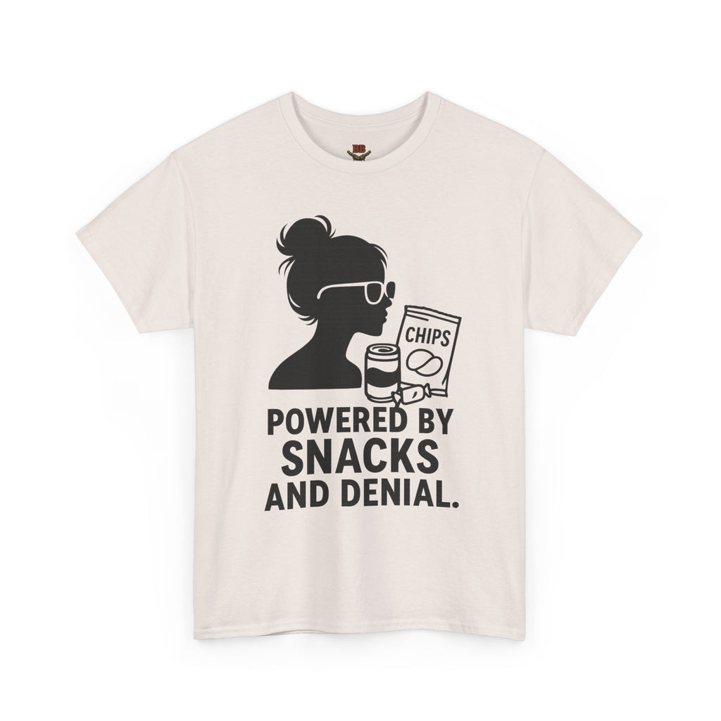 Powered By Snacks And Denial T-Shirt