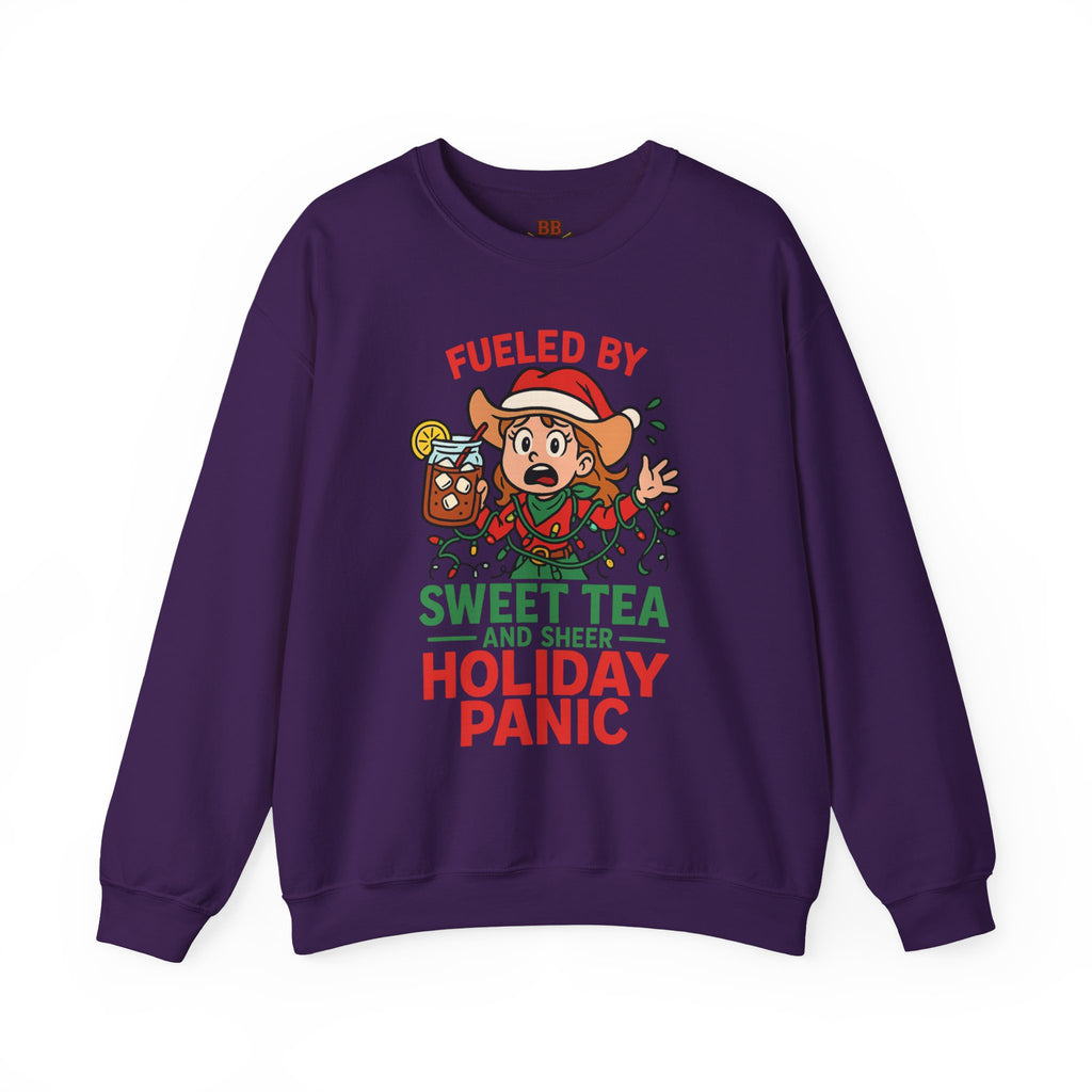 Fueled by Sweet Tea and Holiday Panic Sweatshirt