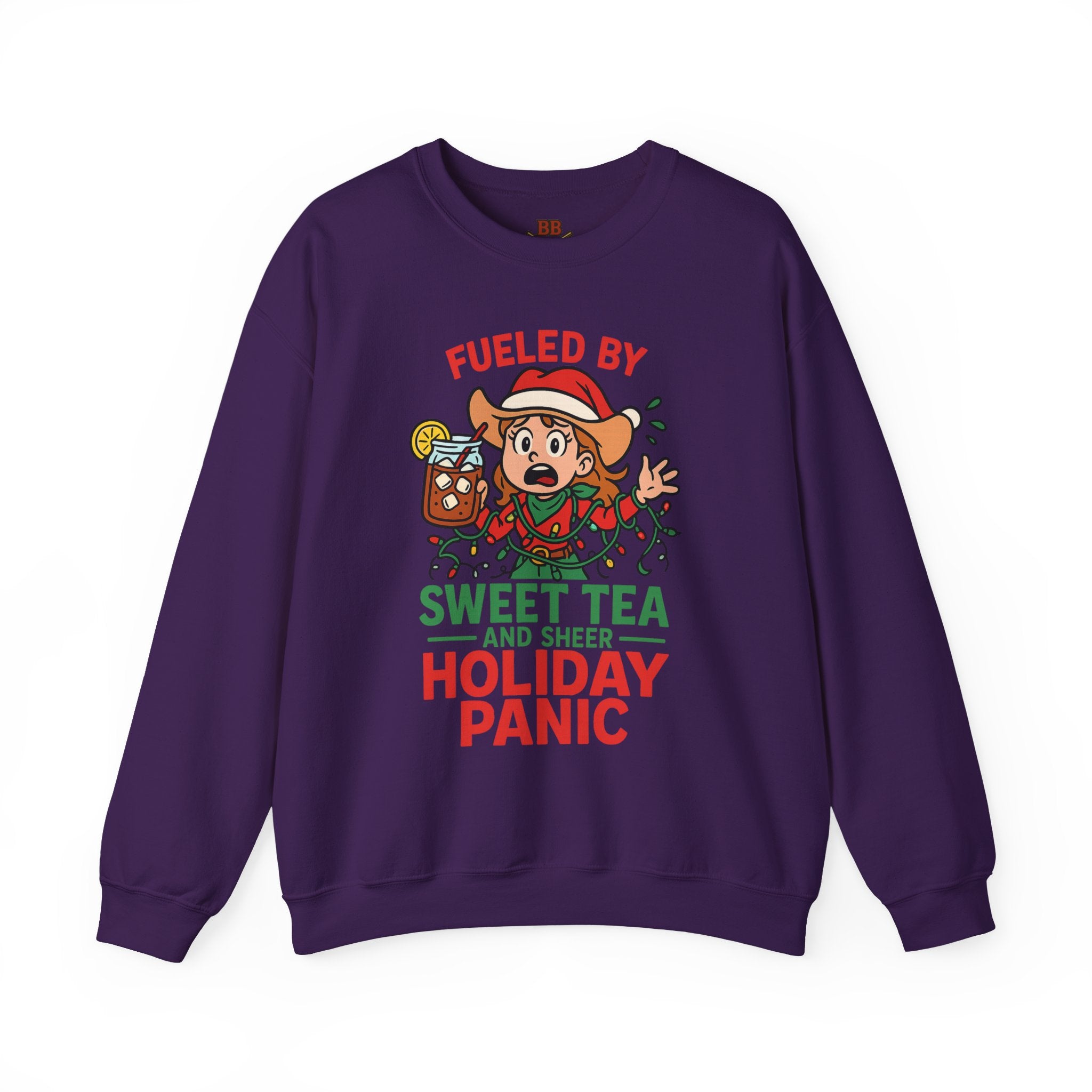 Fueled by Sweet Tea and Holiday Panic Sweatshirt