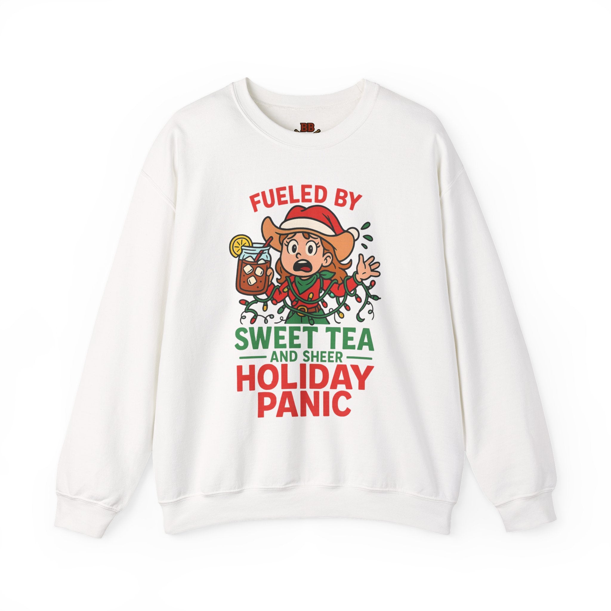 Fueled by Sweet Tea and Holiday Panic Sweatshirt