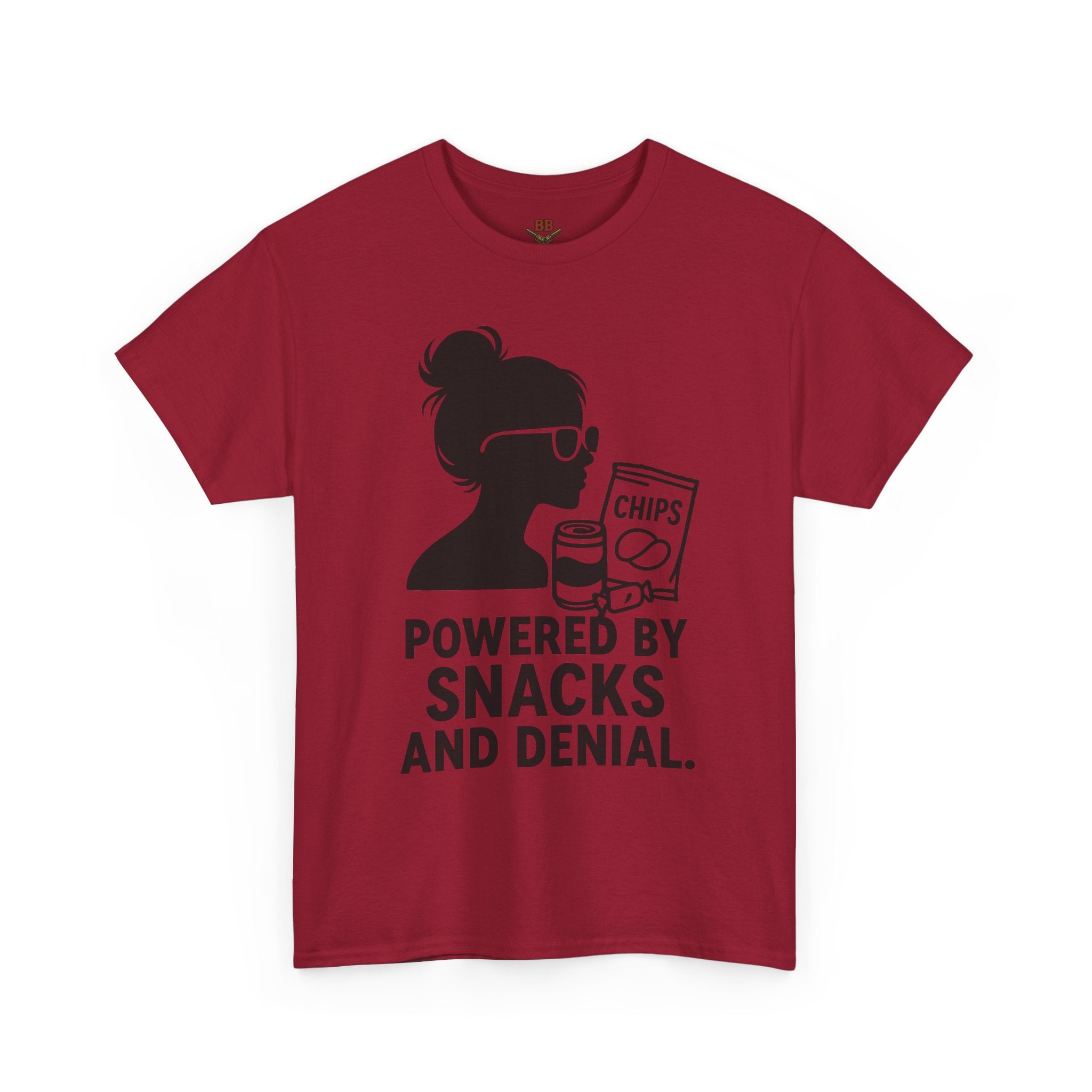 Powered By Snacks And Denial T-Shirt