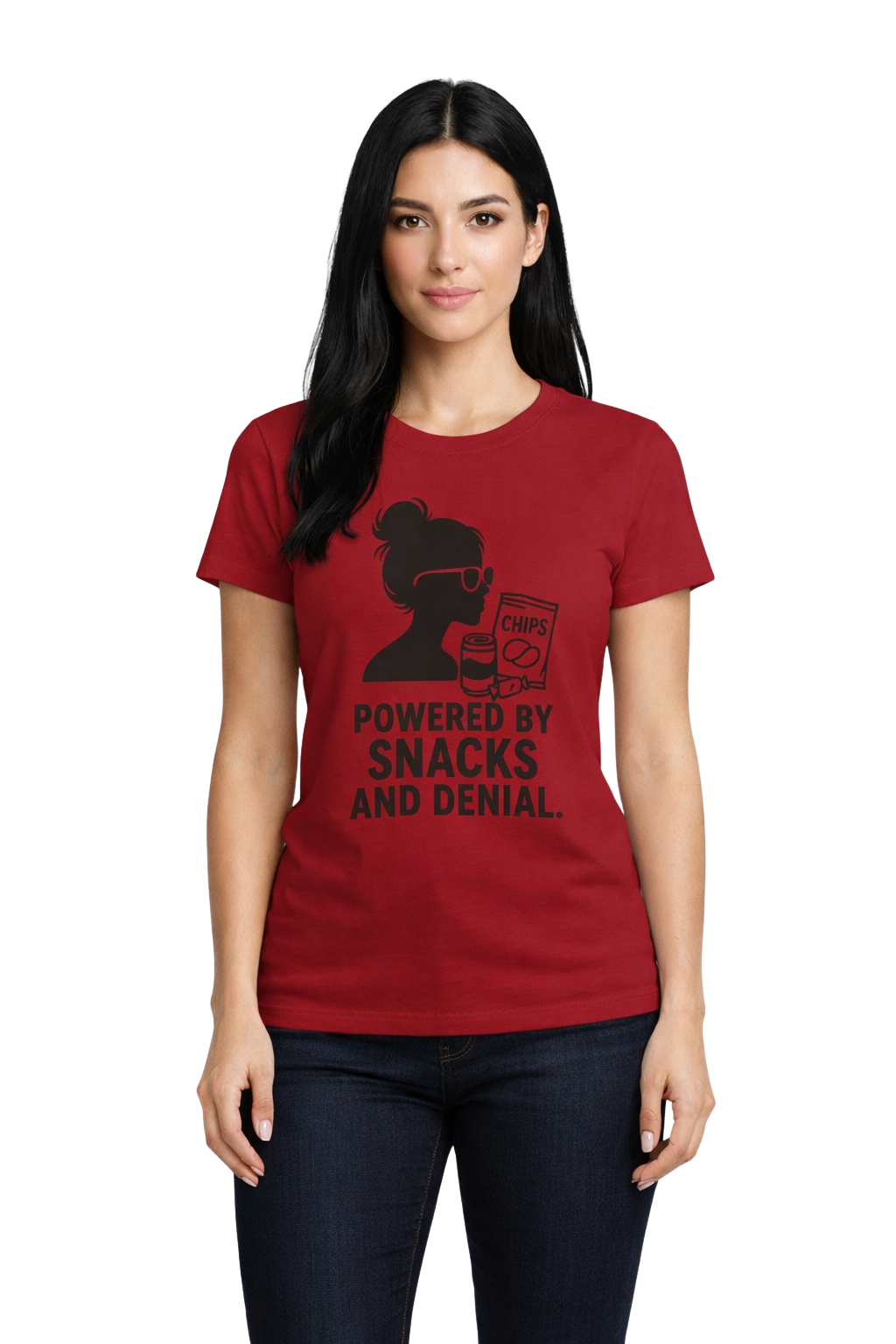 Powered By Snacks And Denial T-Shirt