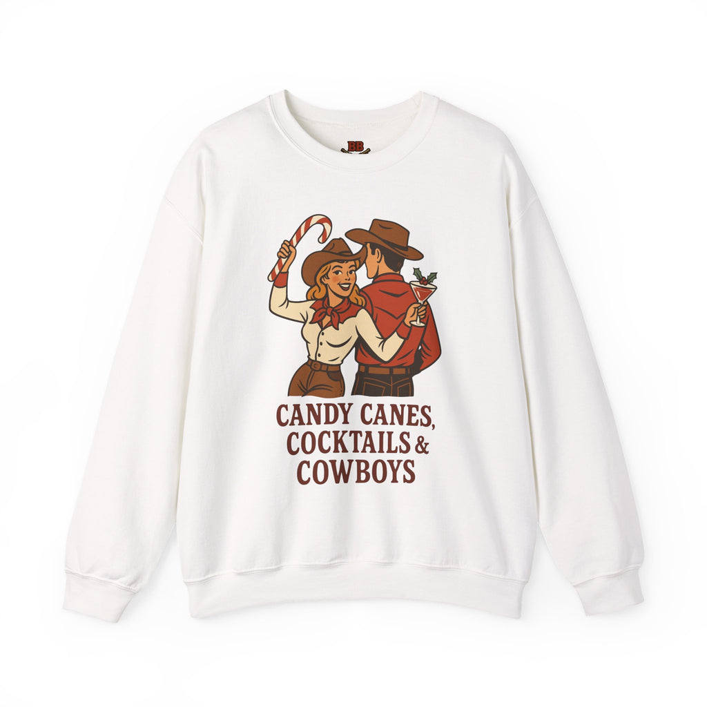 Candy Canes Cocktails & Cowboys Sweatshirt