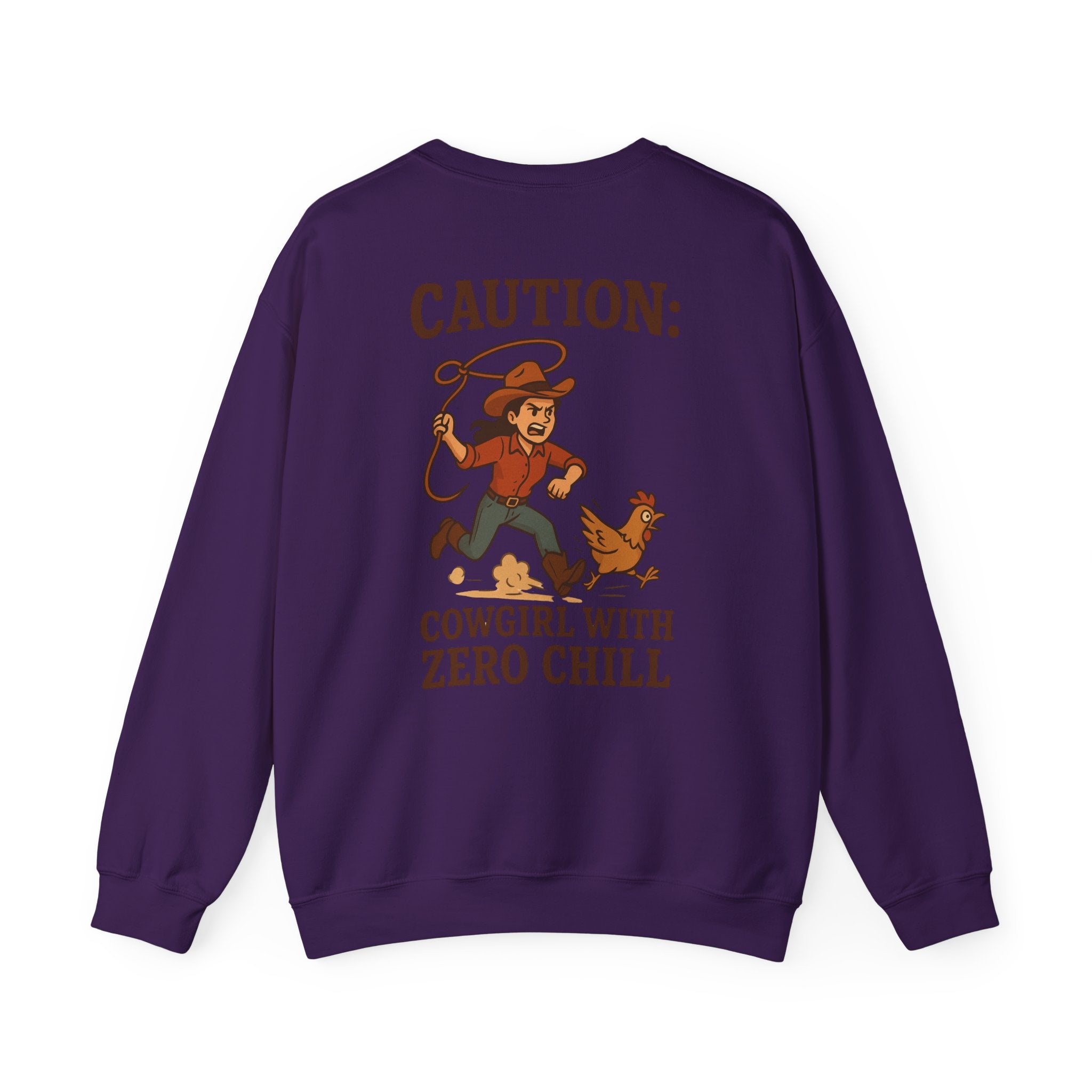 Cowgirl with Zero Chill Crewneck Sweatshirt