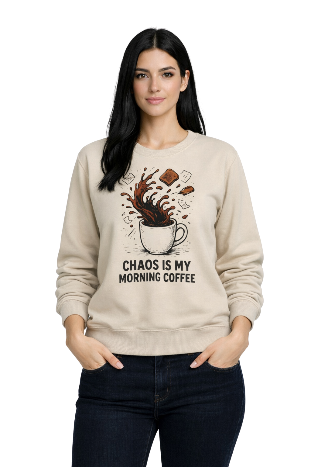 Chaos Is My Morning Coffee Sweatshirt