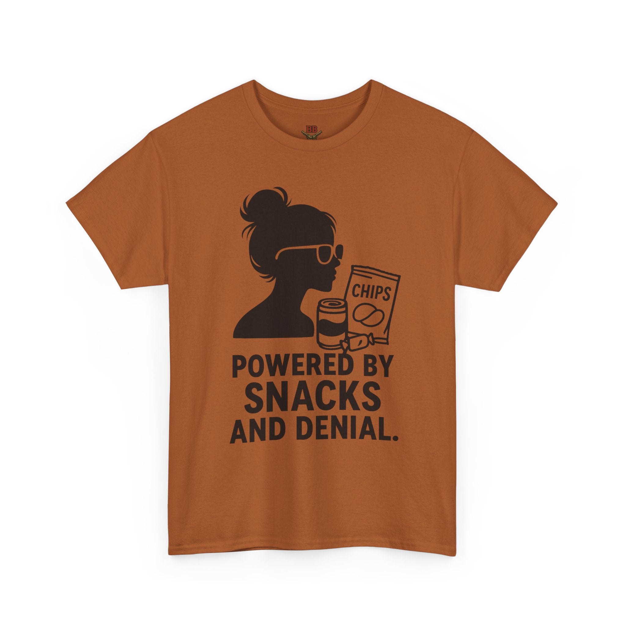 Powered By Snacks And Denial T-Shirt