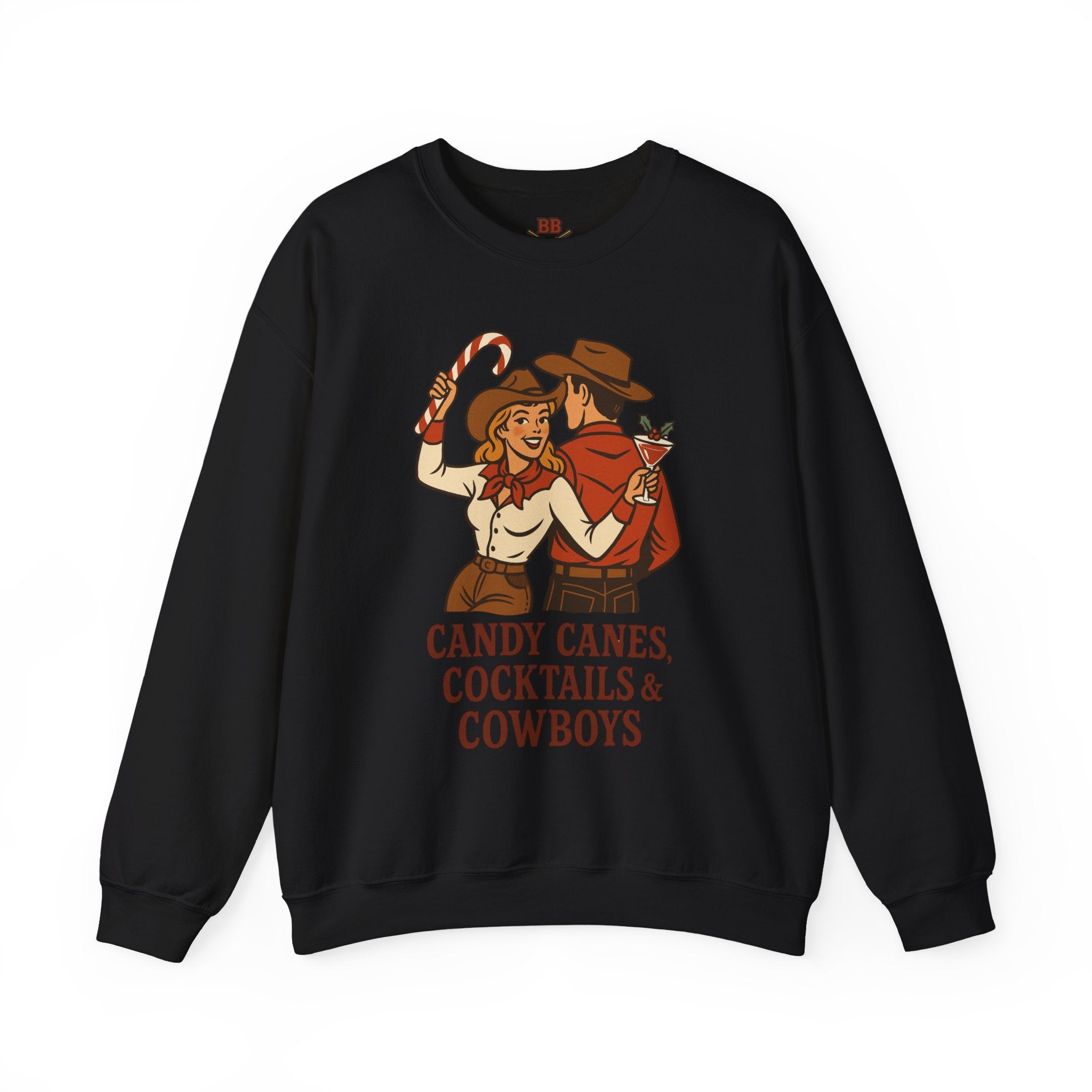 Candy Canes Cocktails & Cowboys Sweatshirt