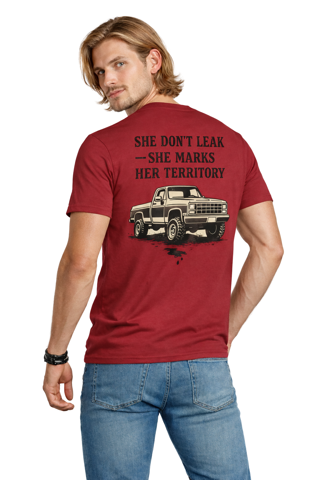 She Don’t Leak She Marks Her Territory Truck Tee