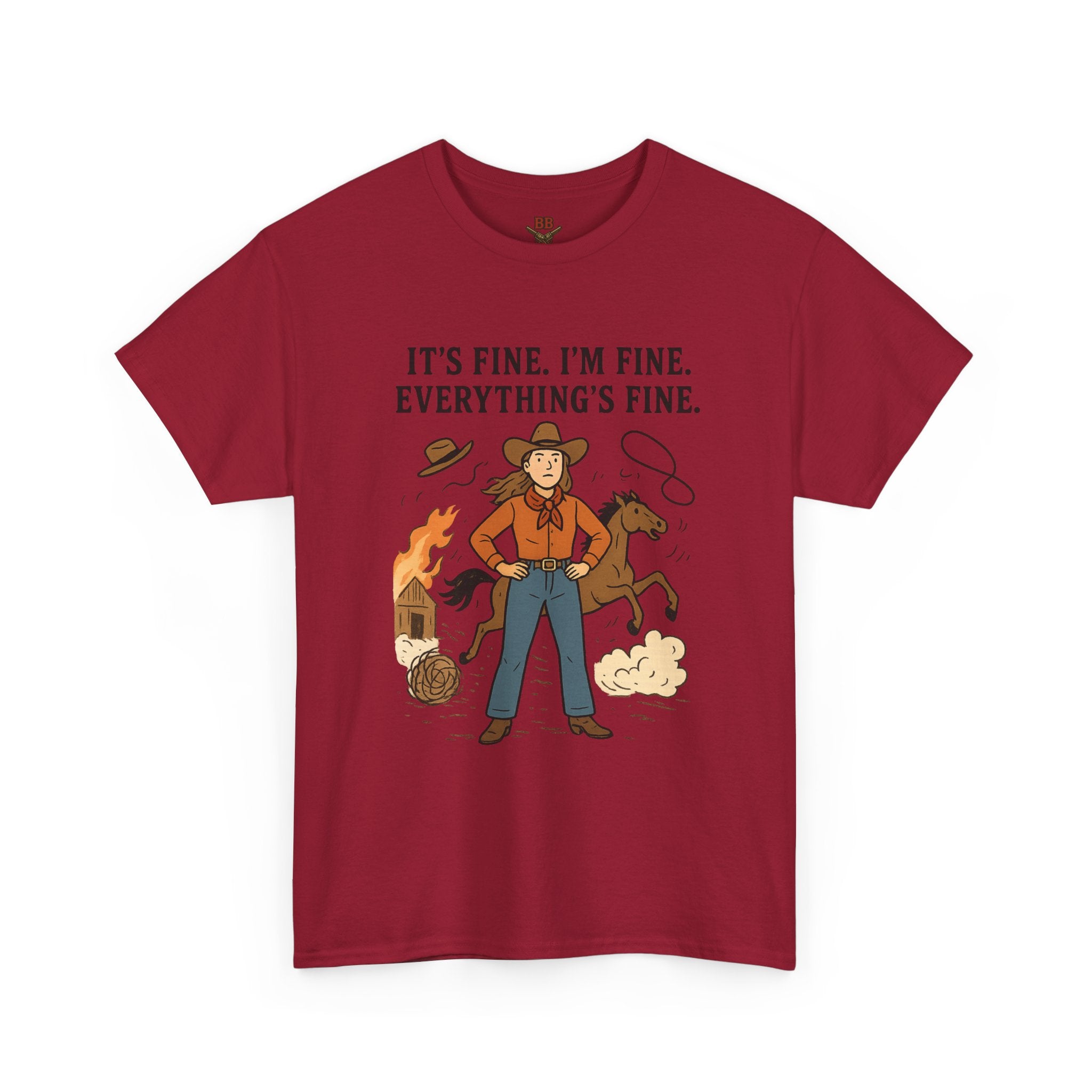 It's Fine I'm Fine Everything's Fine Cowboy Graphic Tee