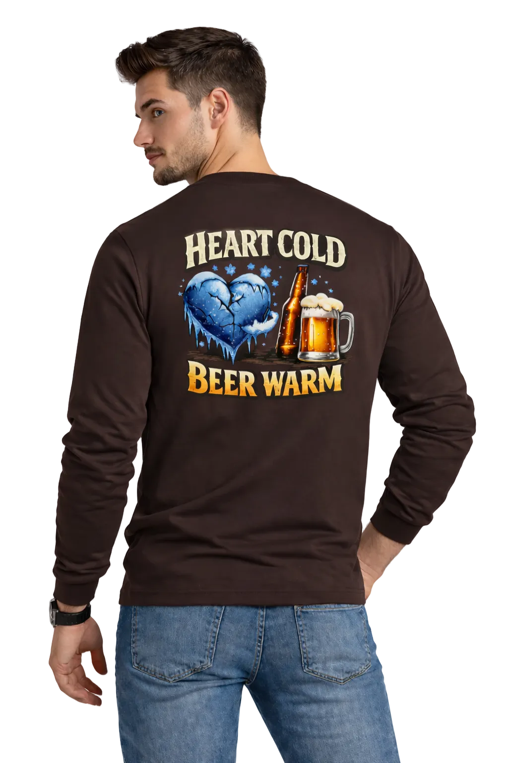 Heart Cold Beer Warm Long Sleeve